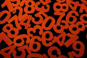 Background of numbers. from zero to nine. Numbers texture. Finance data concept. Matematic. Seamless pattern with numbers. financial crisis concept. Business success. photo