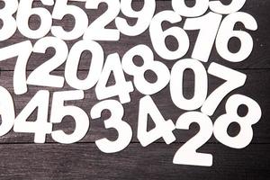 Background of numbers. from zero to nine. Numbers texture. Finance data concept. Matematic. Seamless pattern with numbers. financial crisis concept. Business success. photo