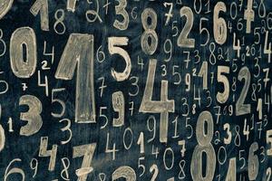 Background of numbers. from zero to nine. Numbers texture. Finance data concept. Mathematic. Seamless pattern with numbers. financial crisis concept. Business success. photo