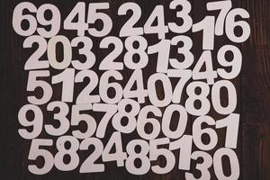 Background of numbers. from zero to nine. Numbers texture. Finance data concept. Mathematic. Seamless pattern with numbers. financial crisis concept. Business success. photo