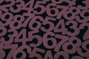 Background of numbers. from zero to nine. Numbers texture. Finance data concept. Matematic. Seamless pattern with numbers. financial crisis concept. Business success. photo