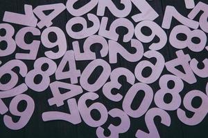 Background of numbers. from zero to nine. Numbers texture. Finance data concept. Matematic. Seamless pattern with numbers. financial crisis concept. Business success. photo