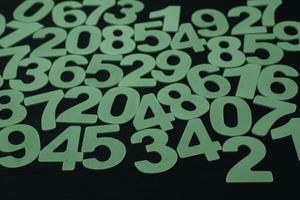 Background of numbers. from zero to nine. Numbers texture. Finance data concept. Matematic. Seamless pattern with numbers. financial crisis concept. Business success. photo