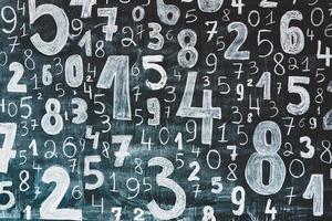 Background of numbers. from zero to nine. Numbers texture. Finance data concept. Mathematic. Seamless pattern with numbers. financial crisis concept. Business success. photo