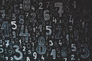 Background of numbers. from zero to nine. Numbers texture. Finance data concept. Mathematic. Seamless pattern with numbers. financial crisis concept. Business success. photo