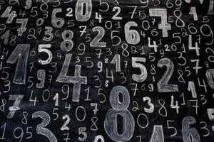 Background of numbers. from zero to nine. Numbers texture. Finance data concept. Mathematic. Seamless pattern with numbers. financial crisis concept. Business success. photo