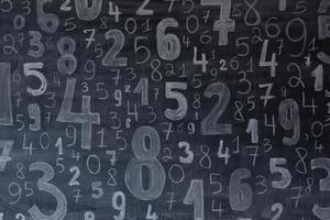 Background of numbers. from zero to nine. Numbers texture. Finance data concept. Mathematic. Seamless pattern with numbers. financial crisis concept. Business success. photo