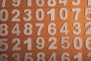 Background of numbers. from zero to nine. Numbers texture. Finance data concept. Mathematic. Seamless pattern with numbers. financial crisis concept. Business success. photo