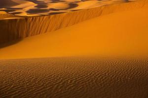 Beautiful sand dunes in the Sahara Desert in Morocco. Landscape in Africa in desert. photo