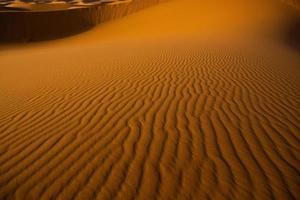 hermosas dunas de arena en el desierto del sahara en marruecos. paisaje en África en el desierto. foto