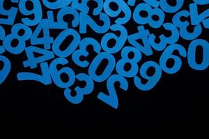 Background of numbers. from zero to nine. Numbers texture. Finance data concept. Matematic. Seamless pattern with numbers. financial crisis concept. Business success. photo
