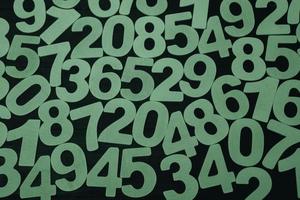 Background of numbers. from zero to nine. Numbers texture. Finance data concept. Matematic. Seamless pattern with numbers. financial crisis concept. Business success. photo