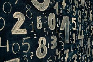 Background of numbers. from zero to nine. Numbers texture. Finance data concept. Mathematic. Seamless pattern with numbers. financial crisis concept. Business success. photo