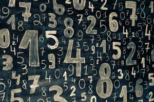 Background of numbers. from zero to nine. Numbers texture. Finance data concept. Mathematic. Seamless pattern with numbers. financial crisis concept. Business success. photo