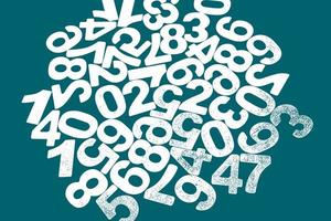 Background of numbers. from zero to nine. Numbers texture. Finance data concept. Matematic. Seamless pattern with numbers. financial crisis concept. Business success. photo