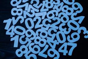 Background of numbers. from zero to nine. Numbers texture. Finance data concept. Matematic. Seamless pattern with numbers. financial crisis concept. Business success. photo