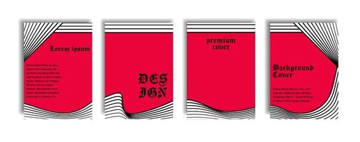 diseño de cubierta de fondo de patrón de línea abstracta de color rojo. diseño de fondo moderno con color oscuro. plantilla de portada de vector de cartel de cartel rojo negro blanco.