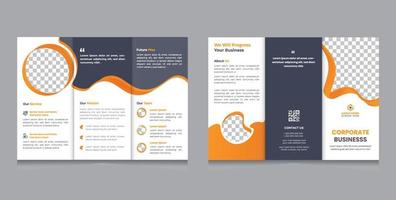 professional corporate trifold brochure template vector