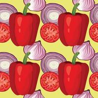 onnion and red pepper seamless vector