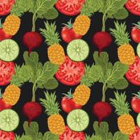 hand draw vegetable seamless beautiful pattern design vector
