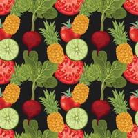 hand draw vegetable seamless beautiful pattern design vector