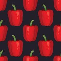 red pepper hand draw vegetable pattern design vector