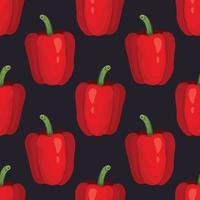 red pepper hand draw vegetable pattern design vector