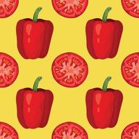art hand draw vegetable seamless pattern design vector