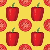 art hand draw vegetable seamless pattern design vector