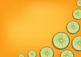 lemon fresh fruit and vegetable background vector