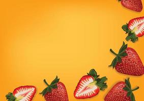 fresh fruit and vegetable background vector