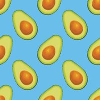 avocado hand draw vegetable seamless pattern vector