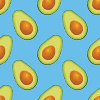 avocado hand draw vegetable seamless pattern vector