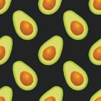 avocado hand draw vegetable seamless pattern design vector