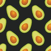 aguacate dibujar a mano vegetal diseño de patrones sin fisuras vector