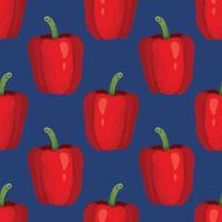 hand draw red pepper vegetable seamless pattern design vector