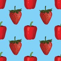 colorful hand draw vegetable seamless pattern design background vector