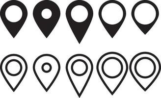 line Map pin place marker. Location icon vector