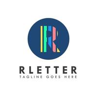 Alphabet r letter logo and icon design vector