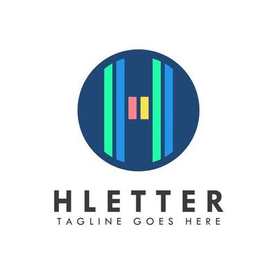 Alphabet h letter logo and icon design