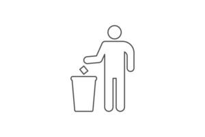 Trash can icon vector