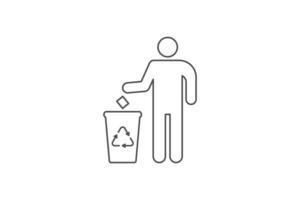 Trash can icon vector