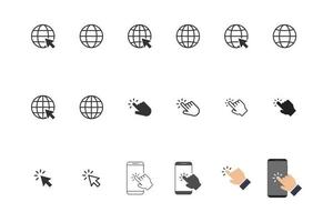 Web and touch icon set vector