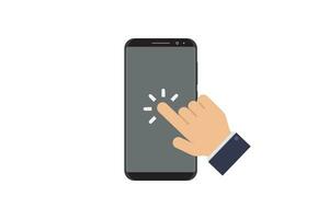 Touch smartphone screen vector illustration