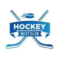 diseño del emblema del escudo del equipo deportivo de hockey sobre hielo americano