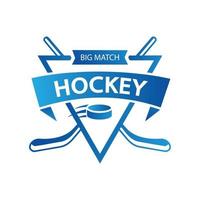 logotipo del deporte del torneo de hockey. diseño moderno de ilustración vectorial