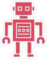 estilo de icono de robot vector