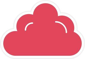 estilo de icono de nube vector