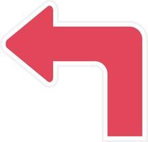 Turn Left Icon Style vector