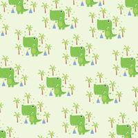 Green cute tirex pattern. patterns For baby pajamas, print, packaging, decoration, wallpaper and design vector